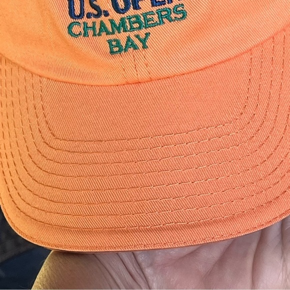 US Open 2015 Chambers Bay Orange Golf Ball Cap NWOT USGA Member Hat Embroidered - Picture 11 of 11